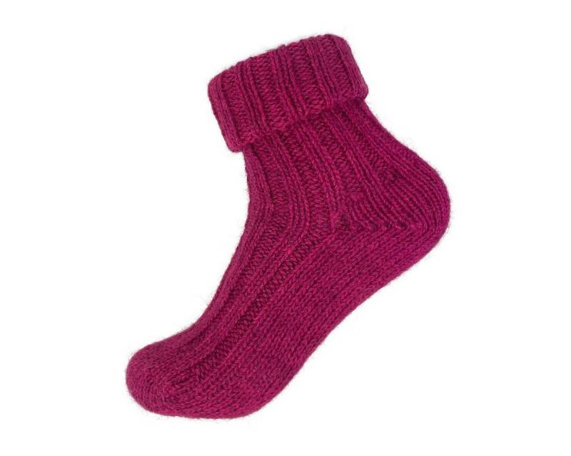 alpengoa Umschlagsocken Stricksocken Uni von alpengoa