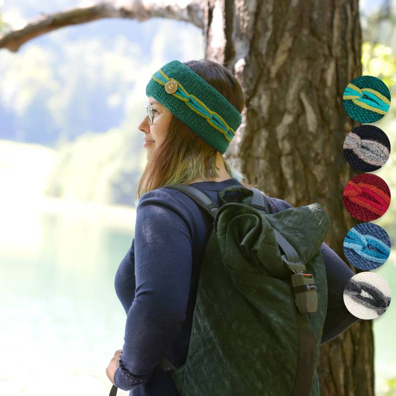 stirnband Aus Wolle "Modell Lucy", Komplett Mit Fleece Gefüttert von alpengoa