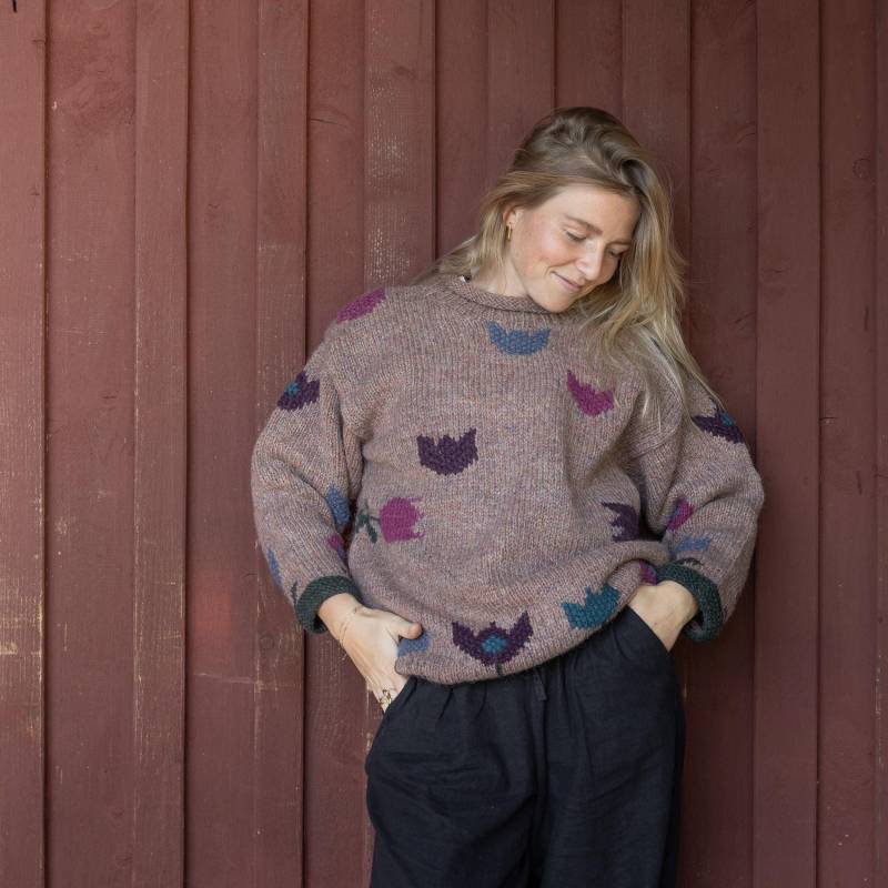 strickpullover Aus Reiner Schafwolle Modell Darosa Lilamix von alpengoa