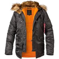 ALPHA INDUSTRIES Herren Jacke grün Mikrofaser unifarben von alpha industries