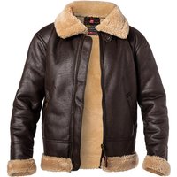 ALPHA INDUSTRIES Herren Jacke braun Mikrofaser unifarben von alpha industries