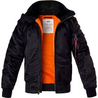 ALPHA INDUSTRIES Herren Blouson grün/Schwarz Mikrofaser unifarben von alpha industries