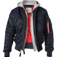 ALPHA INDUSTRIES Herren Blouson rot Mikrofaser unifarben von alpha industries