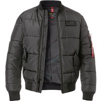 ALPHA INDUSTRIES Herren Steppjacke schwarz Mikrofaser unifarben von alpha industries