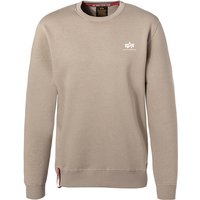 ALPHA INDUSTRIES Herren Sweatshirt beige Baumwolle unifarben von alpha industries