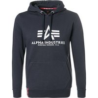 ALPHA INDUSTRIES Herren Pullover blau Baumwolle unifarben von alpha industries