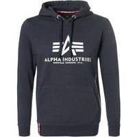 ALPHA INDUSTRIES Herren Pullover blau Baumwolle unifarben von alpha industries