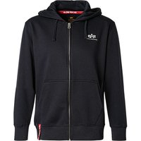 ALPHA INDUSTRIES Herren Sweatjacke blau Baumwolle unifarben von alpha industries