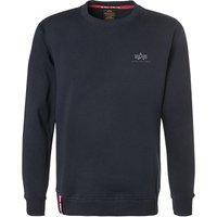 ALPHA INDUSTRIES Herren Pullover blau unifarben von alpha industries