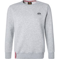 ALPHA INDUSTRIES Herren Sweatshirt grau unifarben von alpha industries