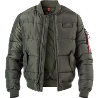 ALPHA INDUSTRIES Herren Steppjacke grün unifarben von alpha industries