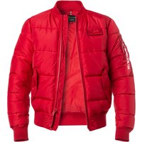 ALPHA INDUSTRIES Herren Steppjacke rot unifarben von alpha industries