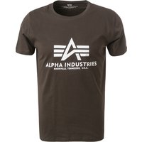 ALPHA INDUSTRIES Herren T-Shirt grün von alpha industries