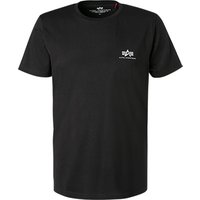 ALPHA INDUSTRIES Herren T-Shirt schwarz Baumwolle von alpha industries