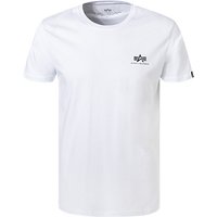 ALPHA INDUSTRIES Herren T-Shirt weiß Baumwolle von alpha industries
