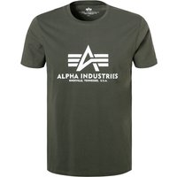 ALPHA INDUSTRIES Herren T-Shirt grün von alpha industries