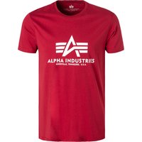 ALPHA INDUSTRIES Herren T-Shirt rot von alpha industries