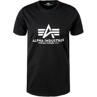 ALPHA INDUSTRIES Herren T-Shirt schwarz von alpha industries