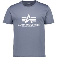 ALPHA INDUSTRIES Herren T-Shirt blau Baumwolle von alpha industries