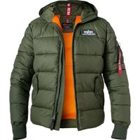 ALPHA INDUSTRIES Herren Steppjacke grün unifarben von alpha industries