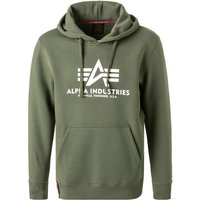 ALPHA INDUSTRIES Herren Pullover grün Logo und Motiv von alpha industries