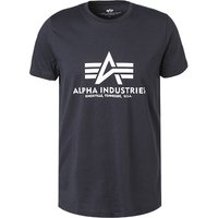 ALPHA INDUSTRIES Herren T-Shirt blau von alpha industries