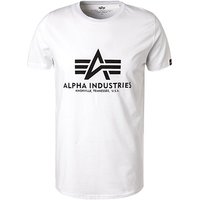 ALPHA INDUSTRIES Herren T-Shirt weiß von alpha industries