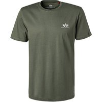 ALPHA INDUSTRIES Herren T-Shirt grün von alpha industries
