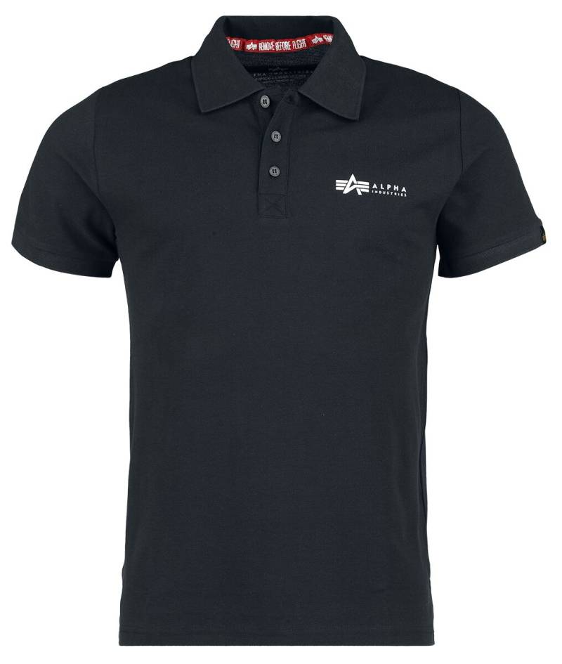 Alpha Industries Basic Polo SL Trikot schwarz in S von alpha industries