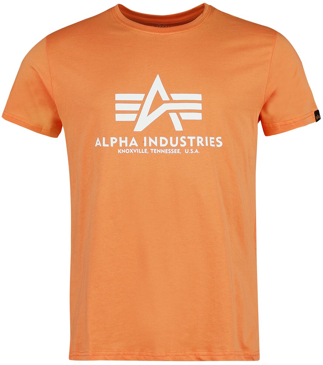 Alpha Industries Basic T-Shirt T-Shirt orange in L von alpha industries