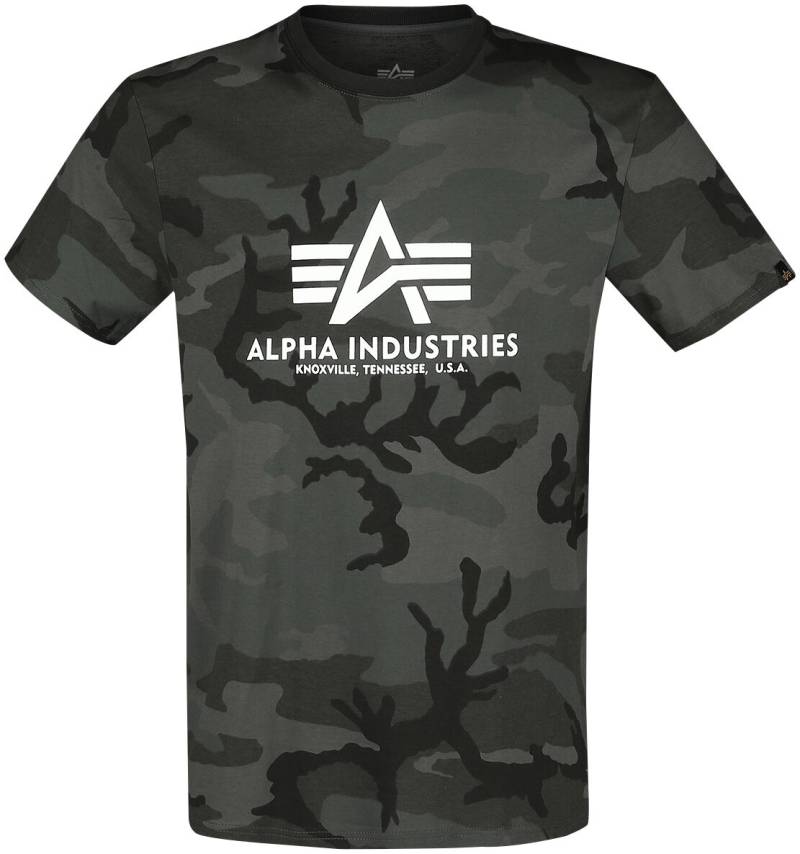 Alpha Industries Basic T T-Shirt camouflage in L von alpha industries