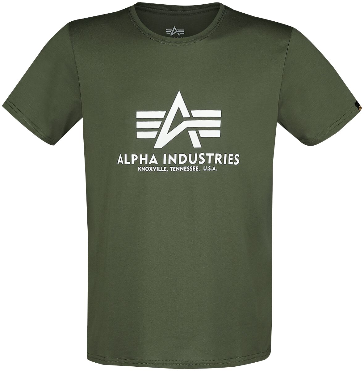 Alpha Industries Basic T T-Shirt dunkelgrün in M von alpha industries