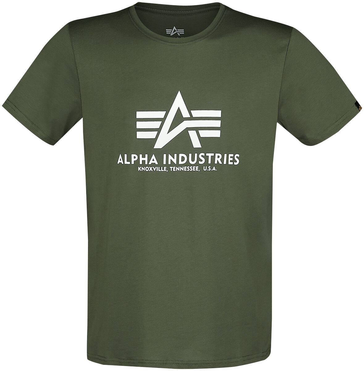 Alpha Industries Basic T T-Shirt dunkelgrün in S von alpha industries