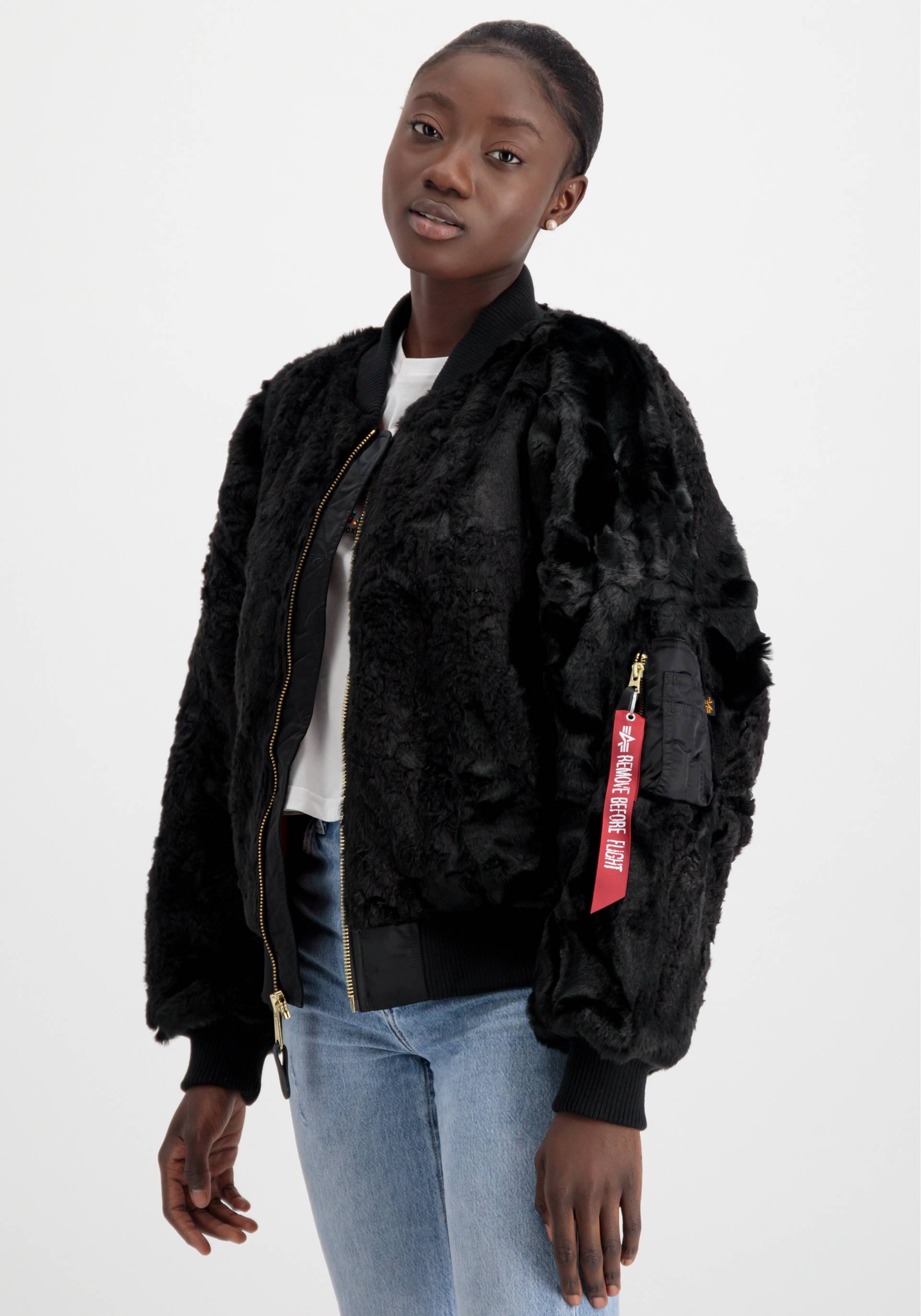 Alpha Industries Bomberjacke "ALPHA INDUSTRIES Women - Bomber & Flight Jackets MA-1 OS Fur Wmn" von alpha industries