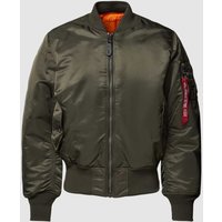 Alpha Industries Bomberjacke in unifarbenem Design Modell 'MA-1' in Anthrazit, Größe S von alpha industries