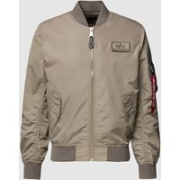 Alpha Industries Bomberjacke mit Label-Patch Modell 'MA-1 TTC' in Beige, Größe XL von alpha industries