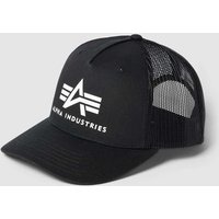 Alpha Industries Cap mit Label-Print in Black, Größe One Size von alpha industries