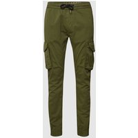 Alpha Industries Cargohose mit Label-Details Modell 'Twill' in Oliv, Größe M von alpha industries