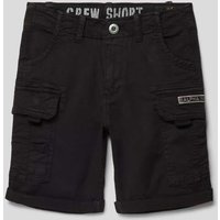 Alpha Industries Cargoshorts mit Label-Detail Modell 'CREW' in Black, Größe 164 von alpha industries