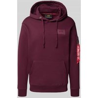 Alpha Industries Hoodie mit Kapuze in Bordeaux, Größe XL von alpha industries