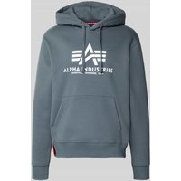 Alpha Industries Hoodie mit Label-Print in Hellblau, Größe XXL von alpha industries