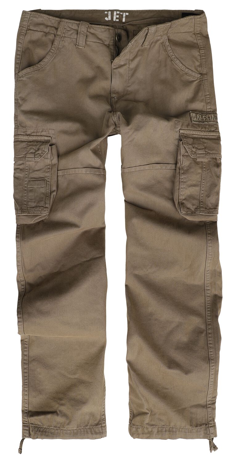 Alpha Industries Jet Pant Cargohose taupe in 31 von alpha industries