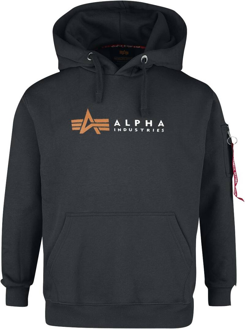 Alpha Industries Kapuzenpullover - Alpha Label Hoody - S bis XXL - für Männer - Größe XXL - schwarz von alpha industries