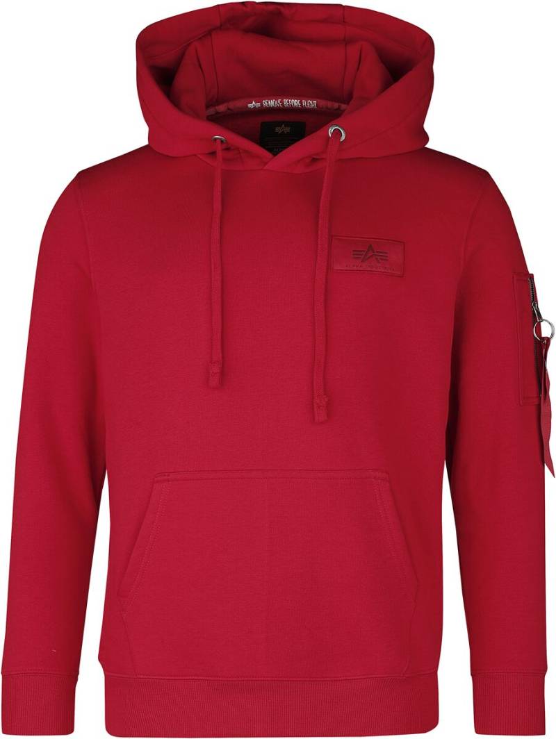 Alpha Industries Kapuzenpullover - Back Print Hoody - S bis XXL - für Männer - Größe XXL - rot von alpha industries