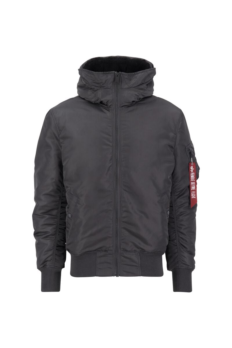 Alpha Industries MA-1 Hooded Winterjacke dunkelgrau in L von alpha industries