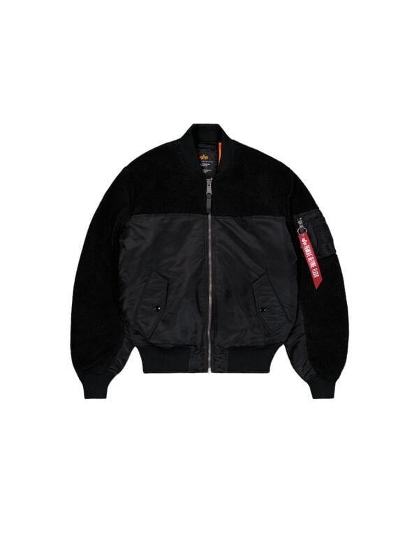 Alpha Industries MA-1 Teddy Bomber Bomberjacke schwarz in L von alpha industries