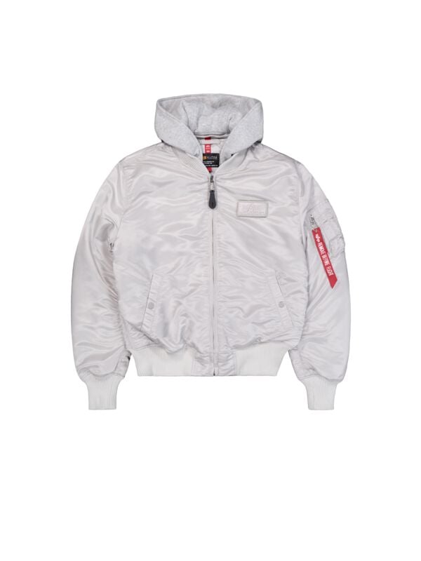 Alpha Industries MA-1 ZH Back Print Bomberjacke grau in S von alpha industries