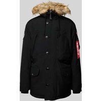 Alpha Industries Parka mit Stehkragen in Anthrazit, Größe L von alpha industries