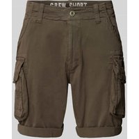 Alpha Industries Regular Fit Cargoshorts mit Label-Stitching Modell 'CREW SHORT' in Anthrazit, Größe 33 von alpha industries