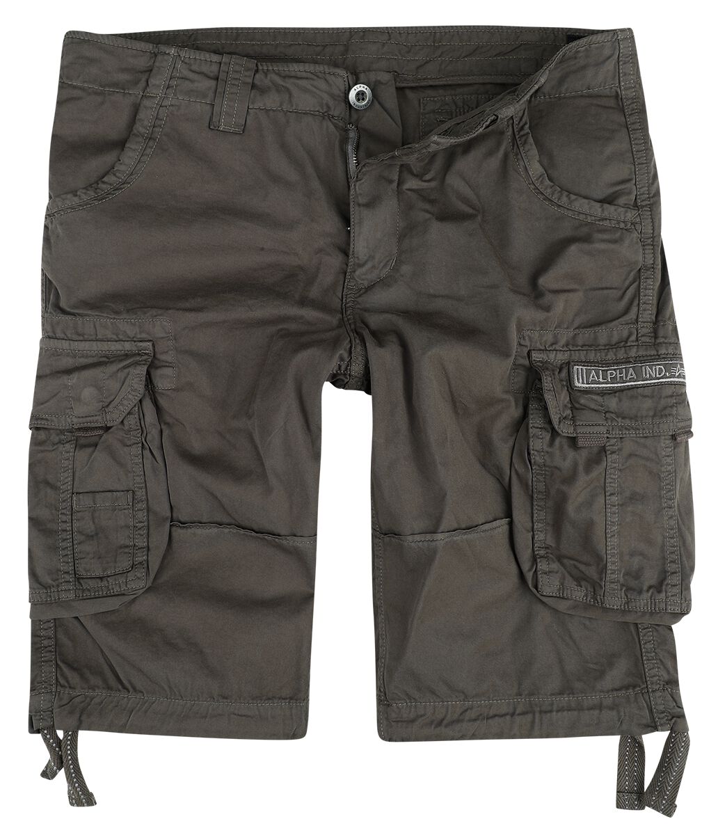 Alpha Industries Short - Jet Short - 30 bis 38 - für Männer - Größe 33 - grau von alpha industries